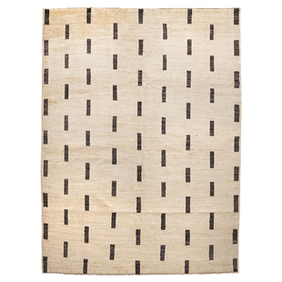 阿富汗进口羊毛手工轻奢复古侘寂卧室几何北欧现代客厅地毯地垫