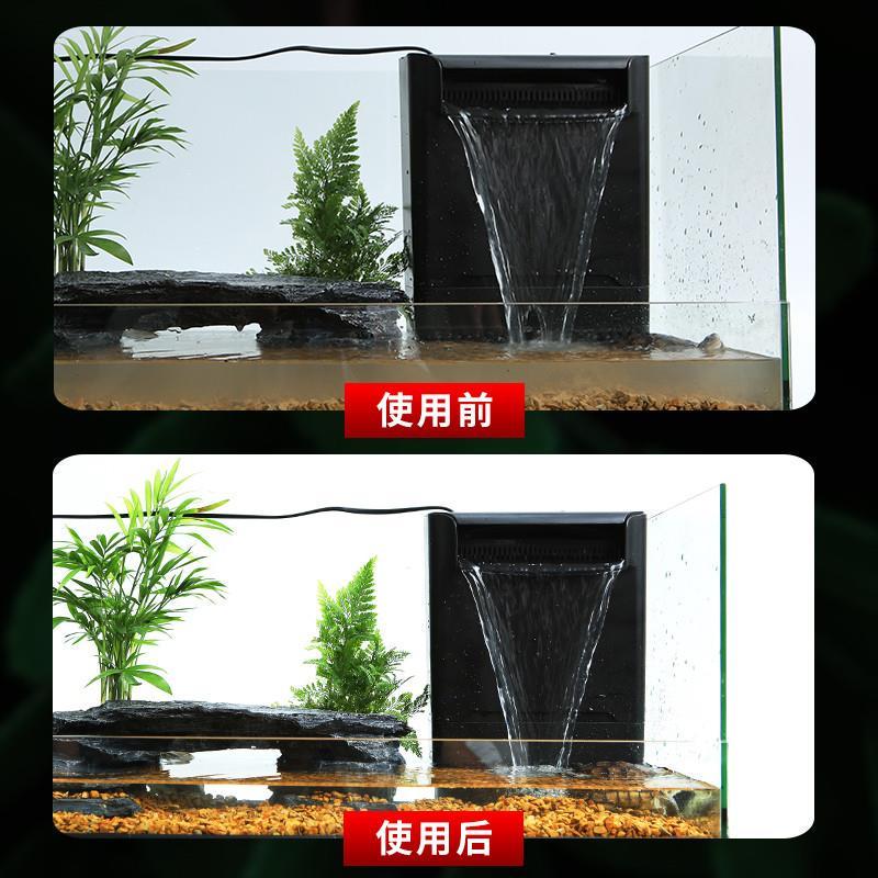 大型底部排水乌龟缸带晒台免换水玻璃龟鱼缸生态饲养缸宠物龟箱