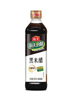 海天黑米醋450mL瓶装家用酿造食醋米醋蘸饺子黑醋家用炒菜调味品
