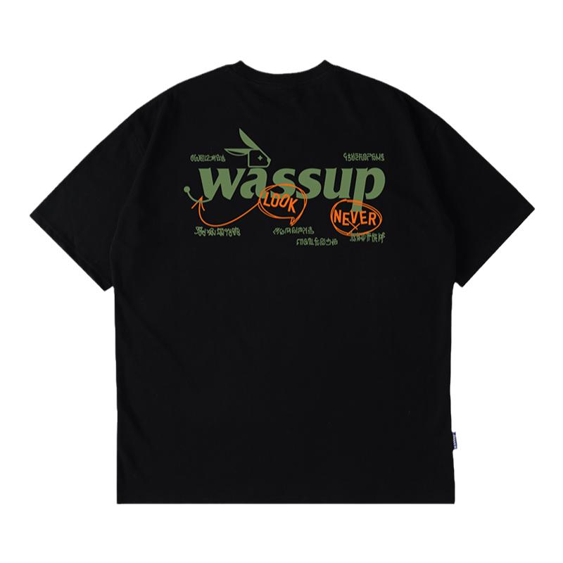 兔年潮牌正品短袖WASSUPHEODS