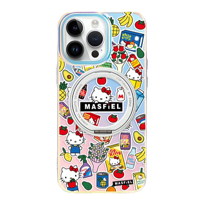 SHEHENG × kitty贴纸支点壳适用苹果iPhone17ProMax手机壳新款14Pro高级感13磁吸Magsafe带支架Lo5小众