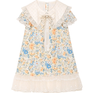 【奥莱】MAXRIENY春童装碎花连衣裙亲子装母女设计感洋气公主气质