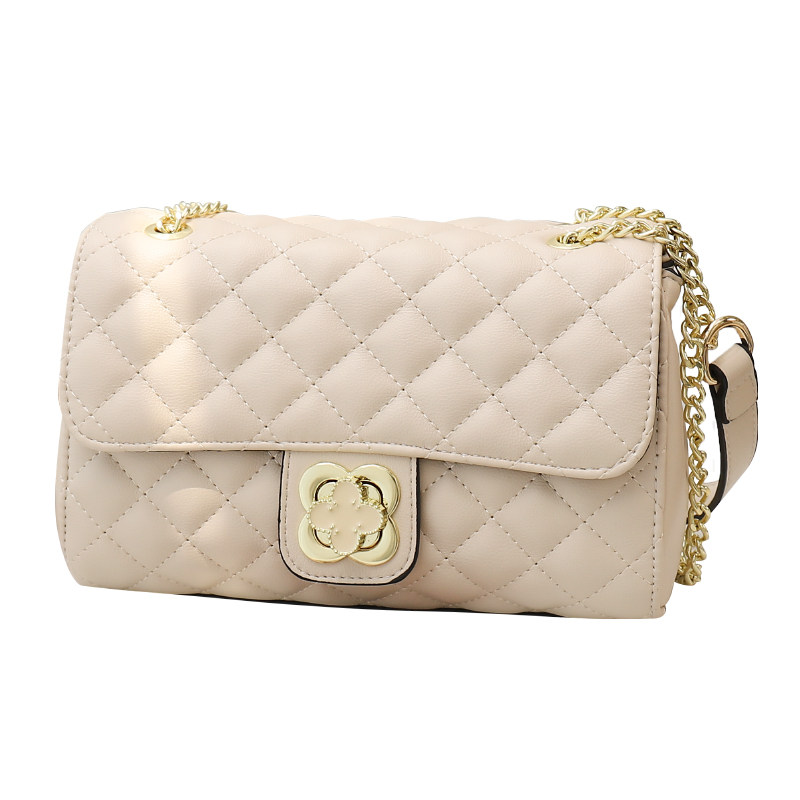 新款小香风菱格链条斜挎包