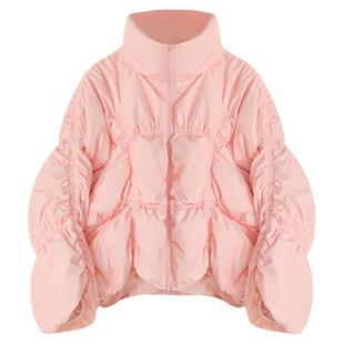 稀有概率 奶芙莓莓 粉色羽绒服女冬季小个子加厚90白鸭绒短款外套