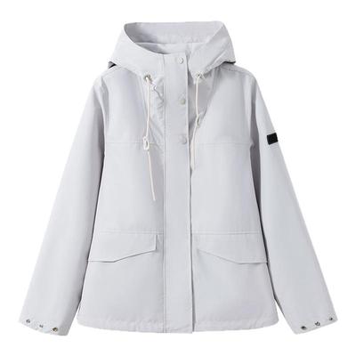 户外运动连帽抽绳多用途冲锋衣