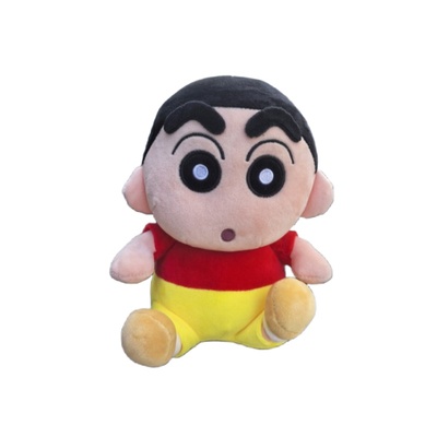 正版蜡笔小新摩托机车护蛋公仔仿赛街车裆部防撞缓冲毛绒玩偶挂件