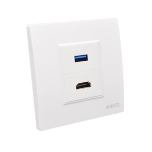 HDMI高清线带USB插座86型暗装hdmi数字电视带电脑数据3.0usb面板