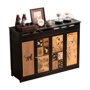 餐边柜子厨房储物柜家用茶水柜茶台桌客厅茶几置物架靠墙一体橱柜