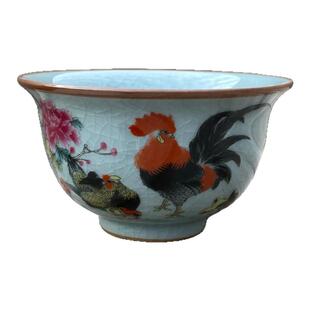 景德镇大公鸡茶杯老陶泥开片大吉大利压手杯个人专用大容量主人杯