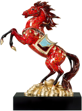 黄铜马到成功摆件开业礼物
