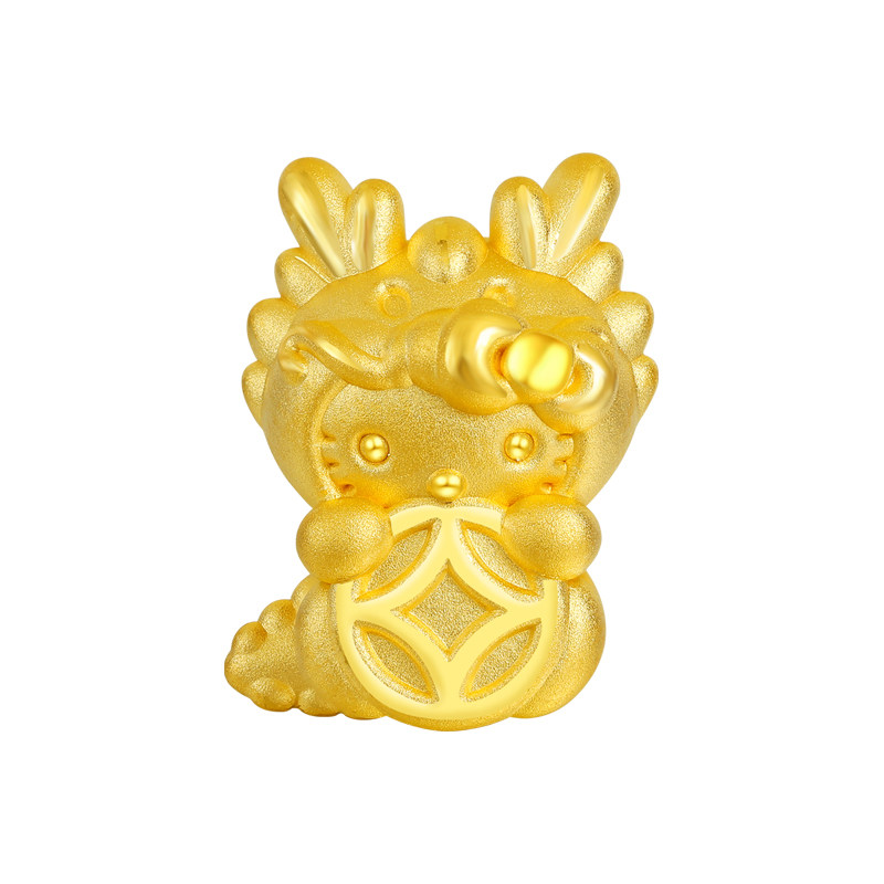 老克勒硬金黄金凯蒂猫转运珠
