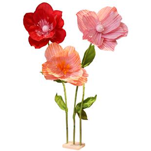 结婚喜字拉花摆件婚房布置套装立体仿真花朵立柱婚礼酒店背景装饰