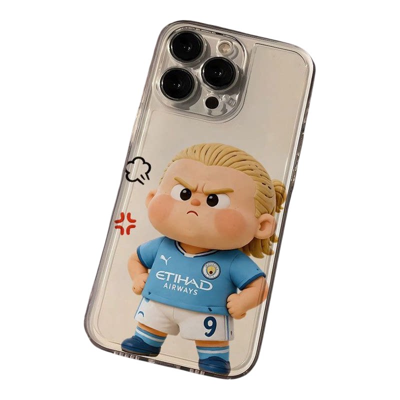 iPhone17卡通VIVOX300S创意苹果15透明13ProMax软OPPORENO16适用14PLUS手机壳戴眼镜q版哈兰德可爱华为PURA90