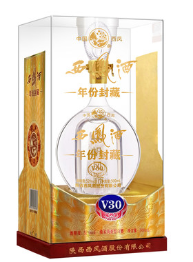 西凤酒52度年份封藏V30凤香白酒