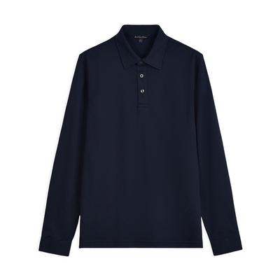 布克兄弟25男士纯棉长袖polo衫
