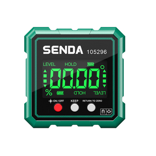 胜达高精度数显倾角仪激光带磁水平仪多功能斜率坡度角度尺测量仪