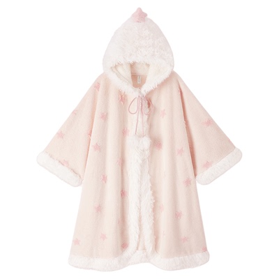 BE珊瑚绒睡袍连帽女冬新品