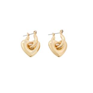 MOUSSY 2026春季新品精致爱心吊坠环扣耳饰耳钉010ISA56-6551