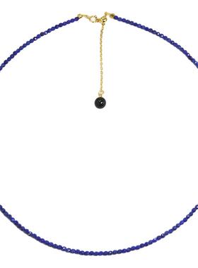 天然青金石夏季蓝色项链高颜值
