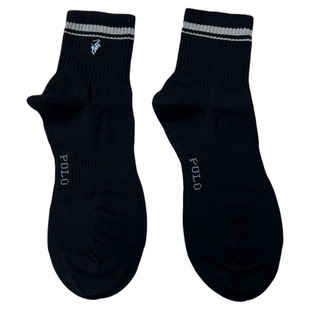 新品POLO袜子男秋冬全棉中长筒袜青年运动抗菌防臭跑步袜学生3860