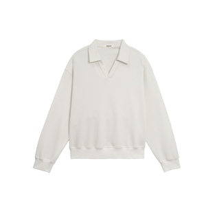 BODYDREAM智性通勤海鸥领卫衣男士POLO衫短宽松比例修饰长袖上衣