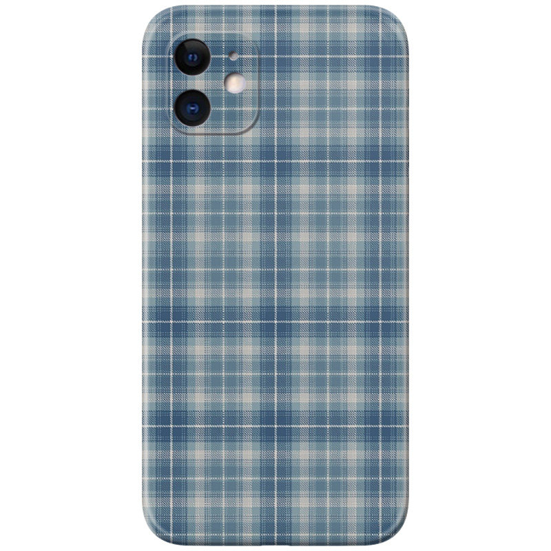 ins布纹格子适用iPhone7/8plus苹果X手机壳6s文艺小清新XR网红xsmax超火5se第一1二2三3代女款防摔软