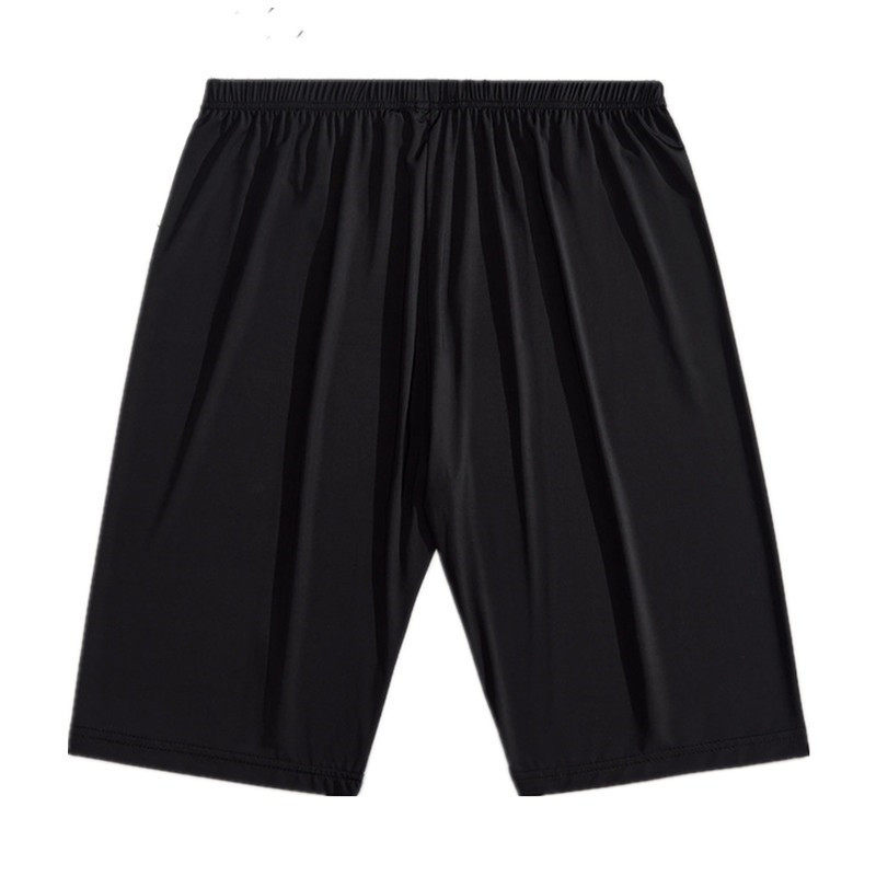 200斤夏季高腰冰丝五分短裤女特大码300胖MM弹力黑色七分打底裤