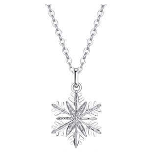 潮宏基铂雅雪花铂金项链PT950套链锁骨链颈饰爆闪生日礼物