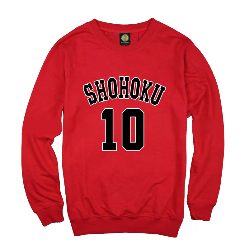 原盒灌篮高手 湘北10号 樱木花道 圆领长袖出场服外套卫衣运动服