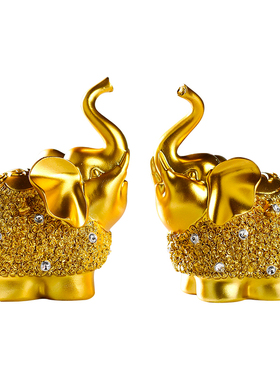 一对客厅大象摆件招财轻奢