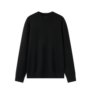 森柔毛衫|森马毛衣男半高领打底抗静电2025冬套头纯色百搭针织衫