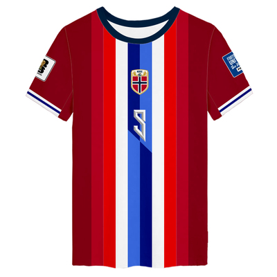 25-26世预赛挪威队哈兰德速干t恤