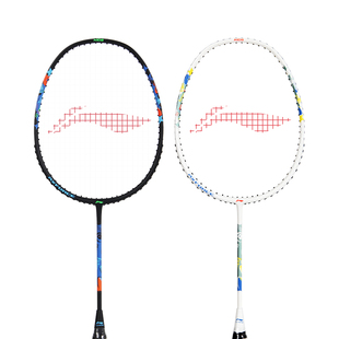 李宁羽毛球拍儿童小学生雷霆kids/9/08超轻亲子拍6到12岁双拍套装