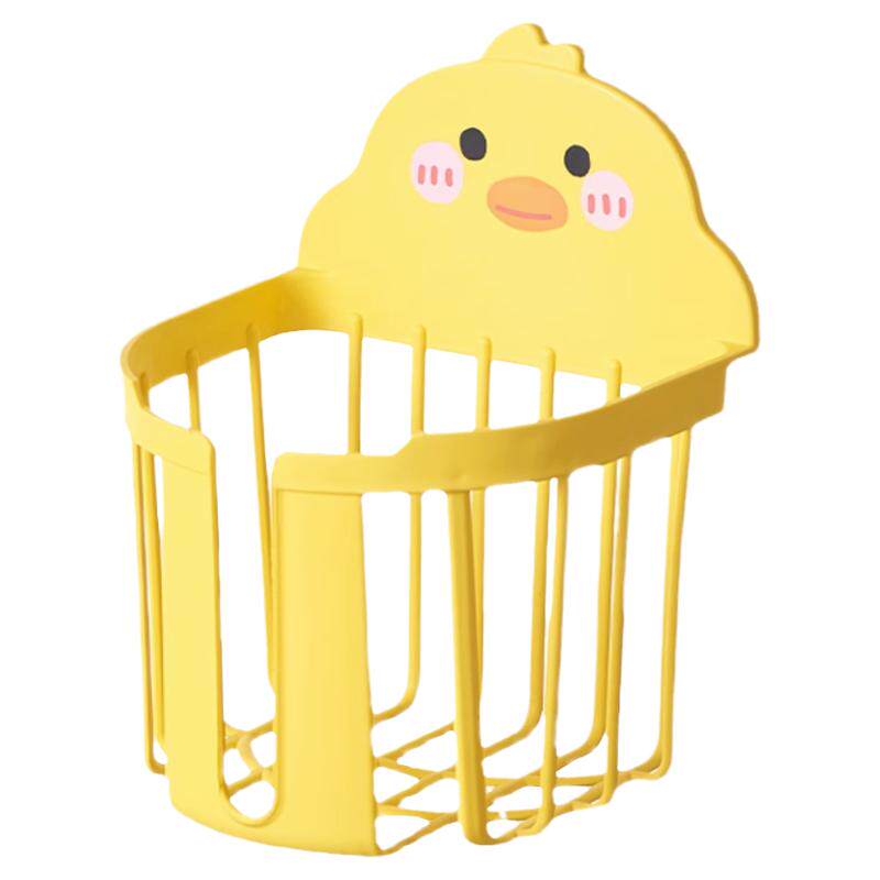 厕所纸巾盒免打孔壁挂式抽纸盒卫生间卡通卷纸架放卫生纸的置物架
