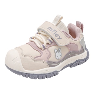 班纳米菲2025新款秋季皮面女童休闲运动鞋防滑软底小童幼童儿童鞋