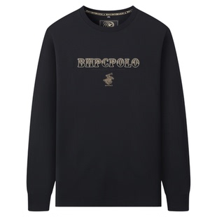 比华利保罗春秋卫衣休闲圆领纯色上衣打底衫百搭舒适长袖