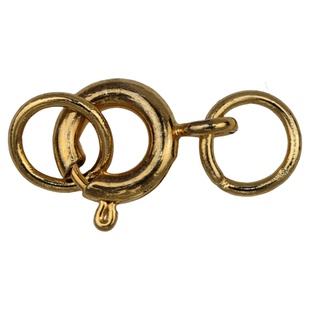 V.feel18K包金弹簧扣闭口圈套装珍珠手链手工串珠DIY项链饰品配件