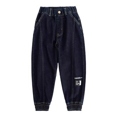 男大童加绒牛仔裤2024新款宽松