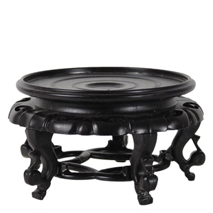 仿木桌面底架花架托盘托架塑料高脚底座石头花瓶花盆玉器底座地面