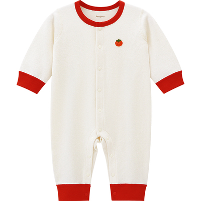 aengbay婴儿满月服红色新年衣服