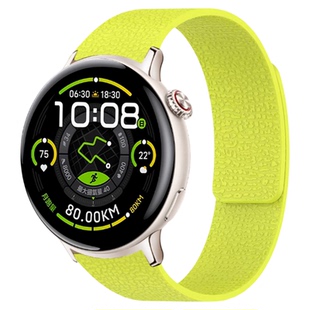 适用vivowatch5手表带watchGT2荔枝纹磁吸硅胶腕表带watch3运动watch2智能男士春夏季透气女生表链