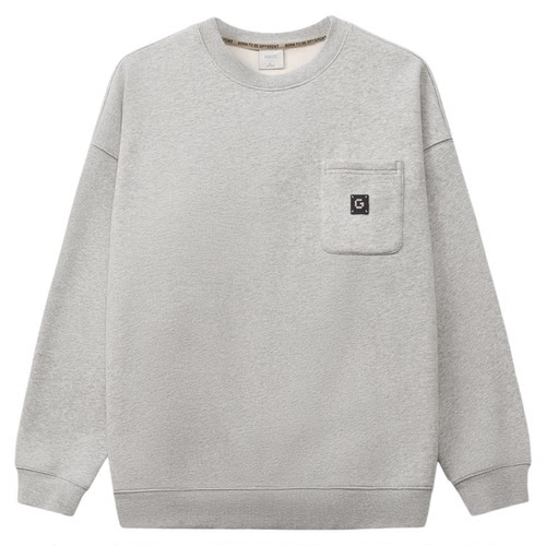 GWIT 四色经典款重磅加绒冬季保暖加厚打底衫套头上衣圆领卫衣男