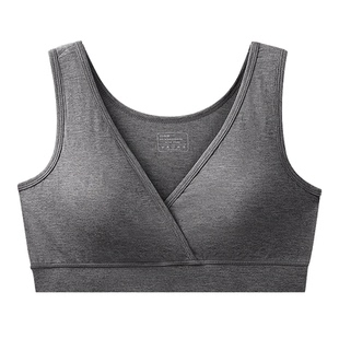 雅特茂天竹睡眠哺乳内衣孕期专用产后喂奶背心式前开扣孕妇内衣女