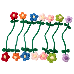 ins风泫雅花朵手工diy毛线钩针服饰配件包包装饰挂件创意单个