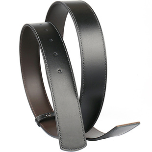 皮带男款真皮不带头高端奢侈品替换无头腰带进口牛皮针扣裤腰带条