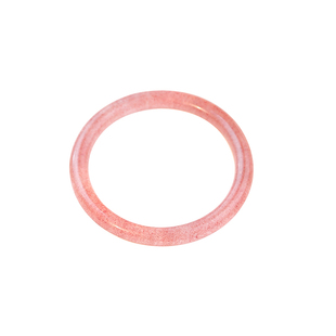 招桃花鸽血红星光天然草莓晶手镯女水晶叮当镯小众素圈镯子桃花运