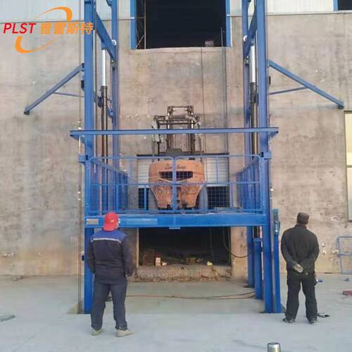 工业钢结构厂房车间工业导轨式升降货梯吨液压式升降平台提货机