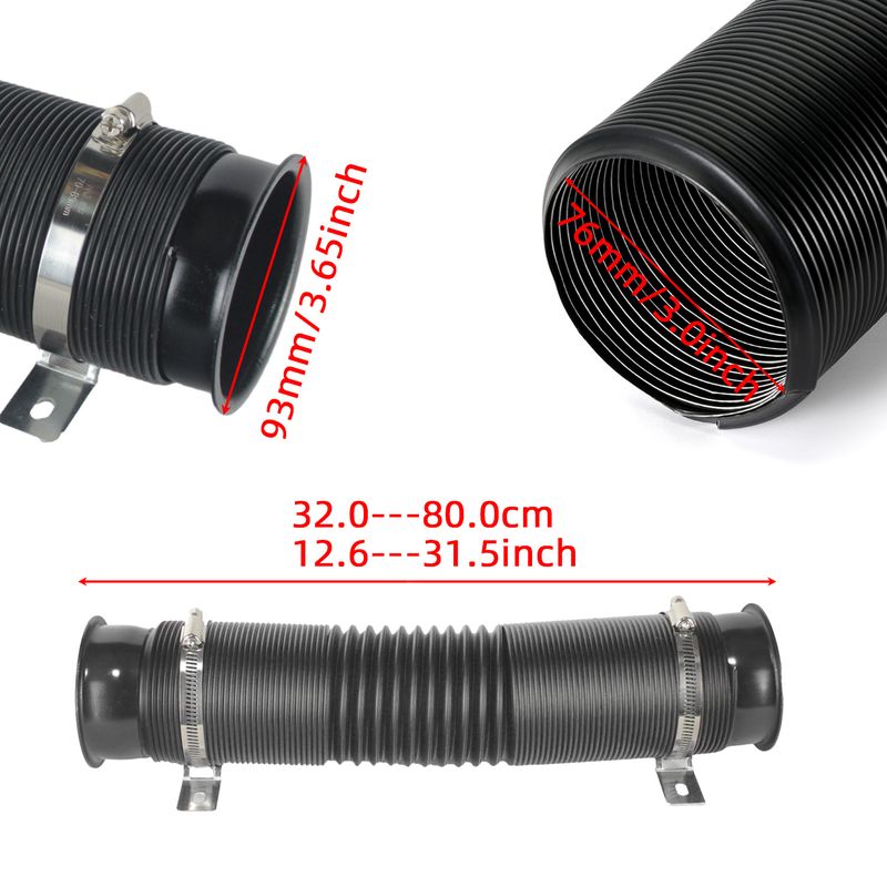 厂家直销汽车改装进气智能伸缩进气76mm软管导流通用发动机管涡轮