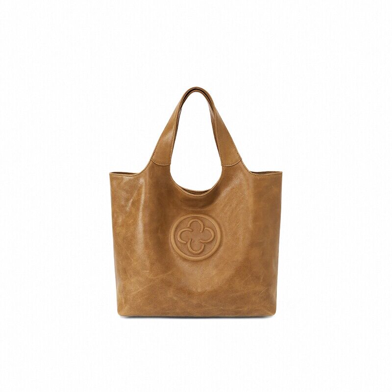 CASSILE卡思乐包包女2026新款植鞣真皮高级感托特包单肩水桶包潮