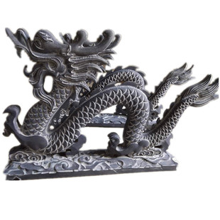 石雕龙青石龙镇宅石龙生肖龙二龙戏珠龙凤呈祥房顶石龙石头龙摆件